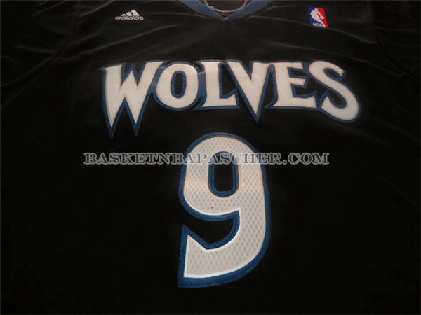 Maillot Manche Courte Minnesota Timberwolves Rubio Noir